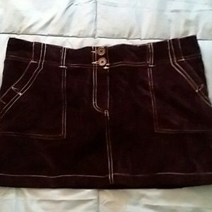 Adorable velvet mini skirt